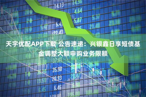 天宇优配APP下载 公告速递:兴银鑫日享短债基金调整大额申购业务限额