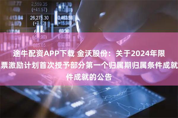途牛配资APP下载 金沃股份：关于2024年限制性股票激励计划首次授予部分第一个归属期归属条件成就的公告